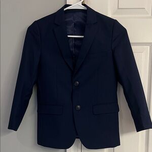 Boys Navy Two-Button Suit Jacket - Classic Formal Blazer, Pant, and White Shirt